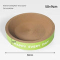 Green circular cat nest with integrated sisal scratching surface in 50cm and 55cm sizes