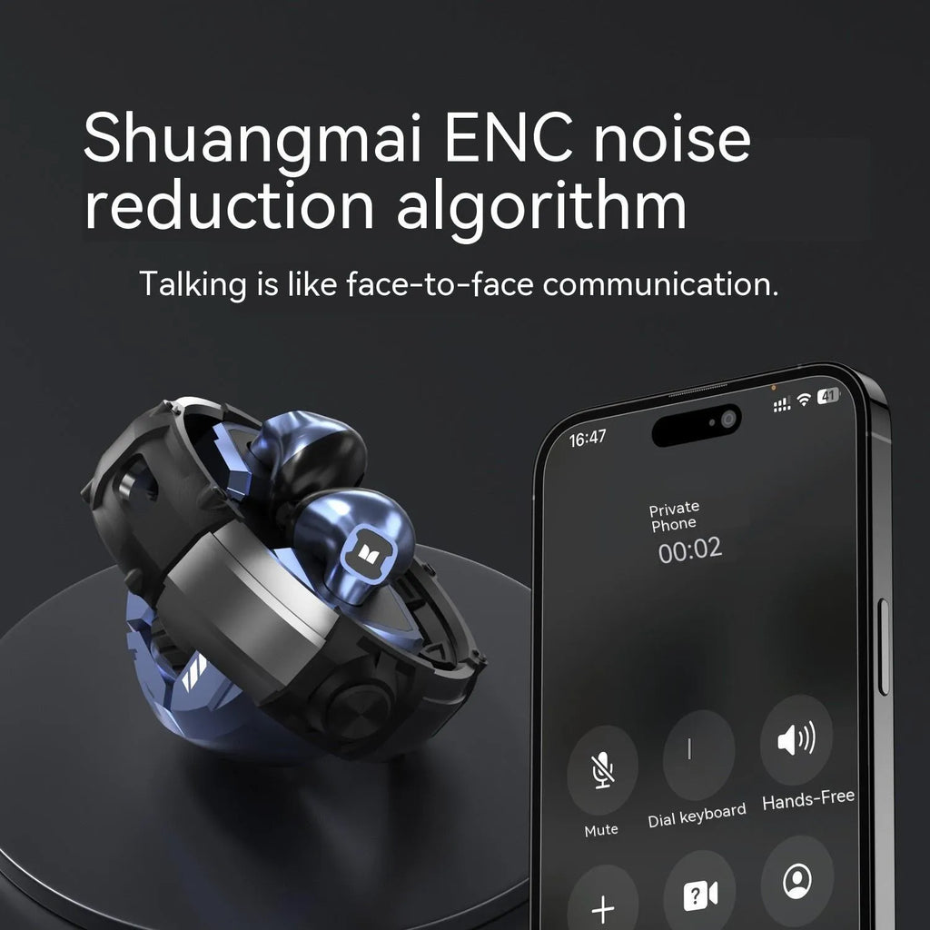 Radio competition in-ear Bluetooth headset in emerald colour, low latency for e-sports gaming