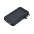 Solar power bank 20000mAh with compass and dual headlights in black