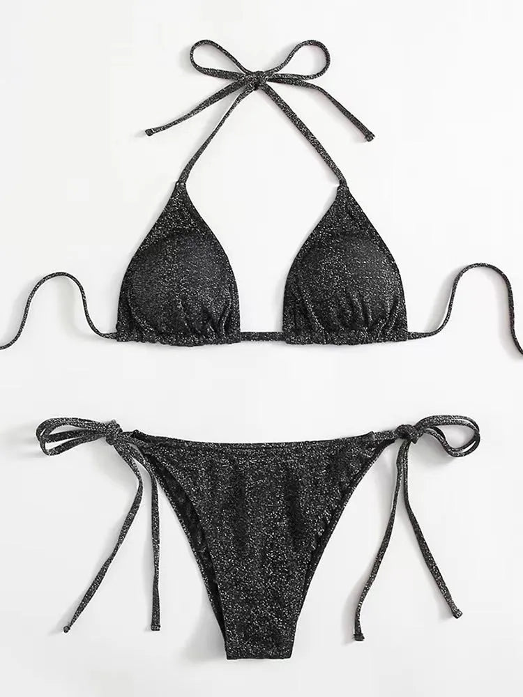 Women's bandage style bikini swimsuit in polyester available in multiple colours and sizes