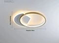Nordic minimalist ceiling lamp with tri-colour dimming, black finish, 50cm diameter for bedroom or living room