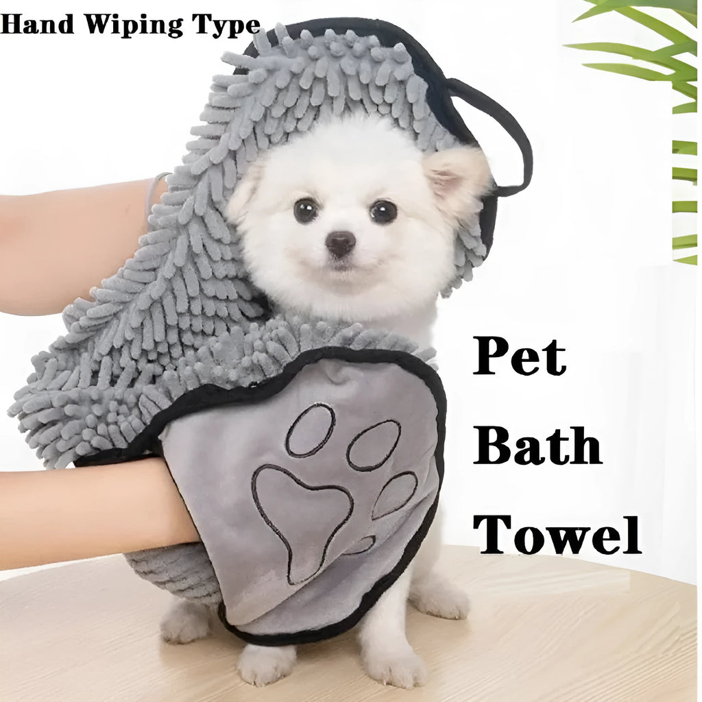 62x23cm dog bath robe towel in blue, grey, purple or red for pet drying
