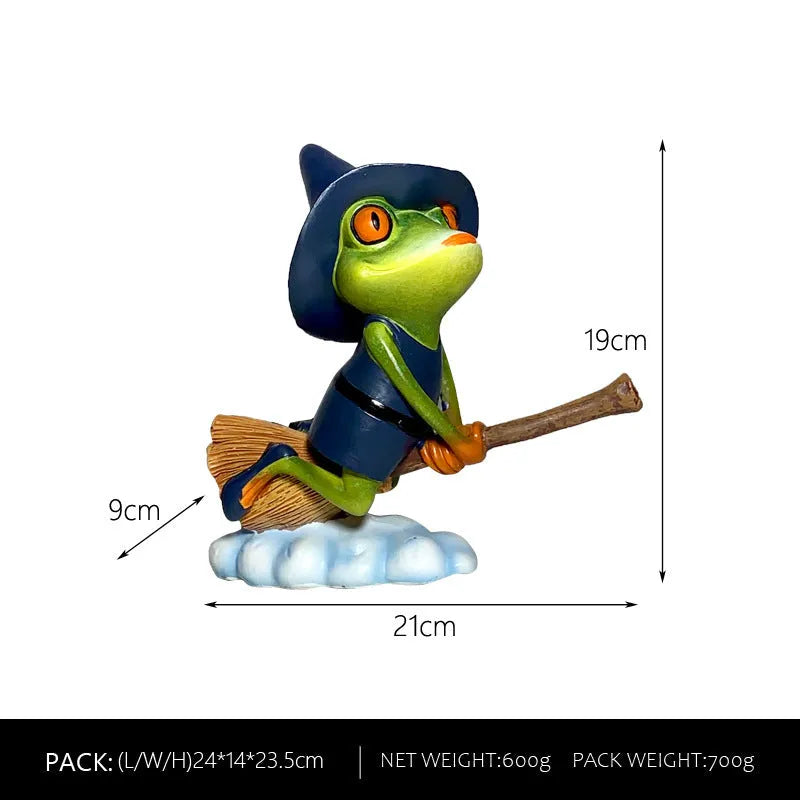 Magic Yoga Frog European style home ornament in RDW123 colour on display surface