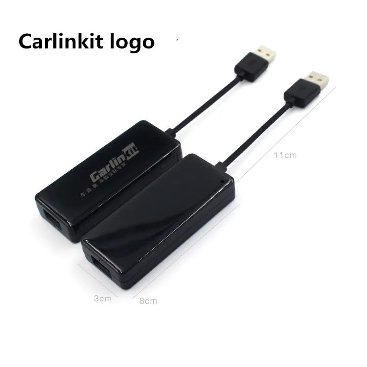 Android car navigation CarPlay module adapter with USB connection in black and white versions