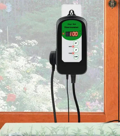 Simple household digital display temperature and humidity controller BH1912020 with clear front panel showing readings