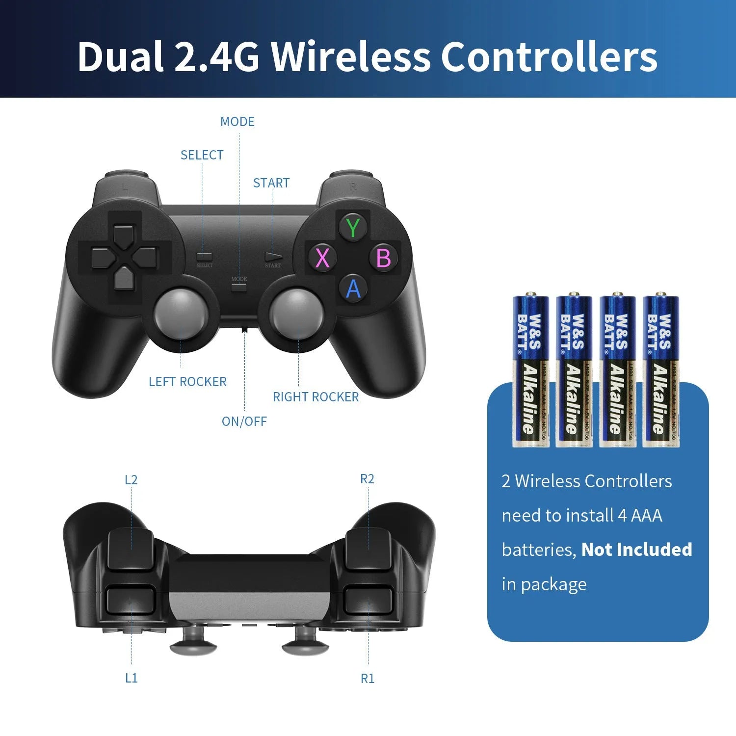 HD home TV game console with HDMI port and ABS housing measuring 16cm by 11.5cm by 10.5cm