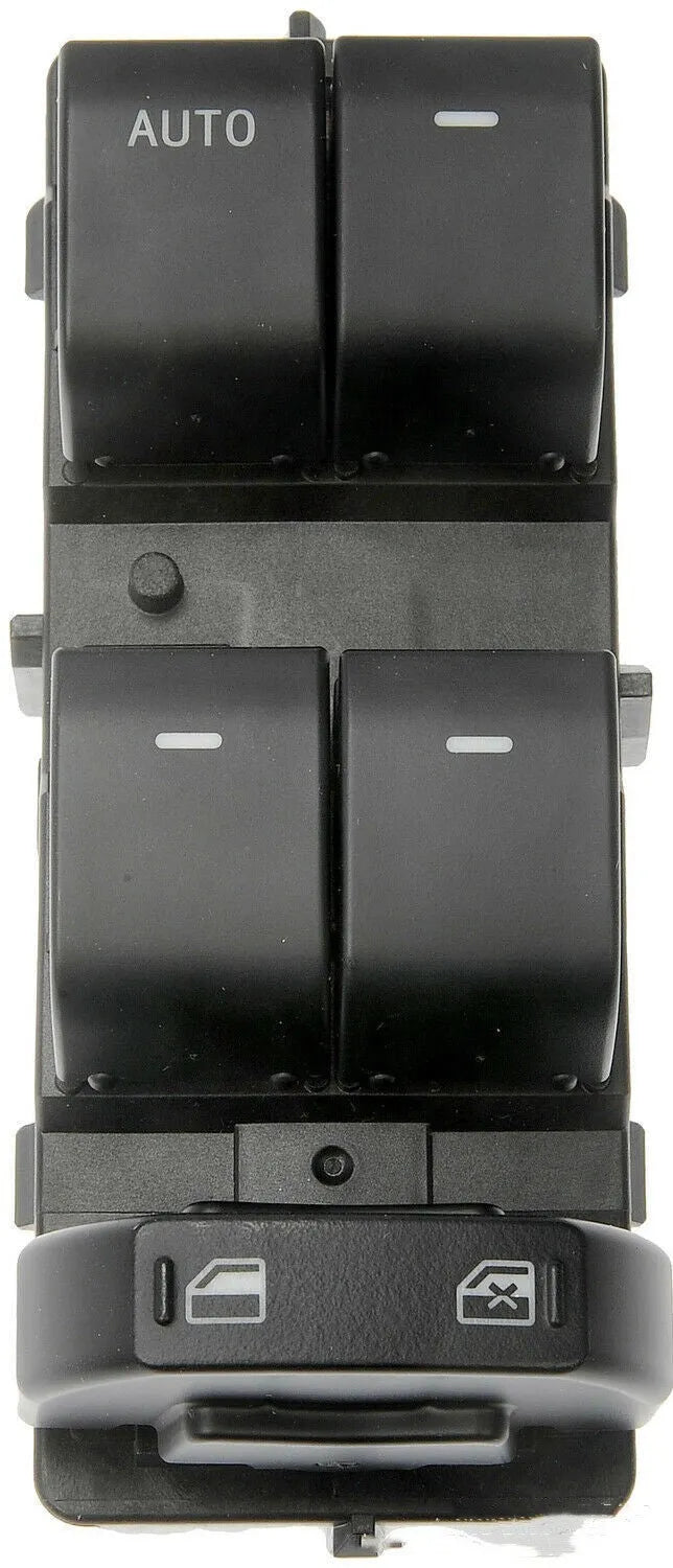 Black Ford electric window regulator switch BT4Z-14529-AA isolated on white