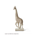 Wood colour European-style resin giraffe decorative figurine, 30.5cm tall.