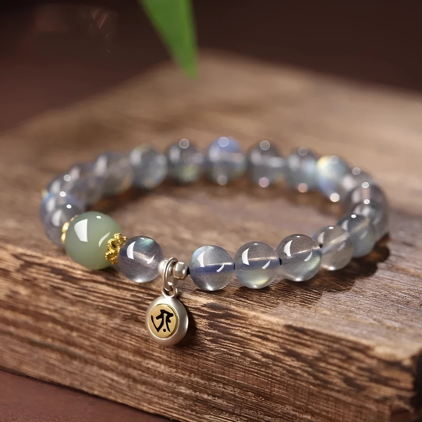 Moonstone crystal bracelet 8mm beads electroplating Thousand-Hand Kwan-yin mouse women's jewellery