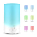 White USB mini ultrasonic aromatherapy diffuser with 125ml tank and 7 LED colour modes