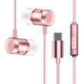 In-ear music video headphones with black TPE cable and ear tips