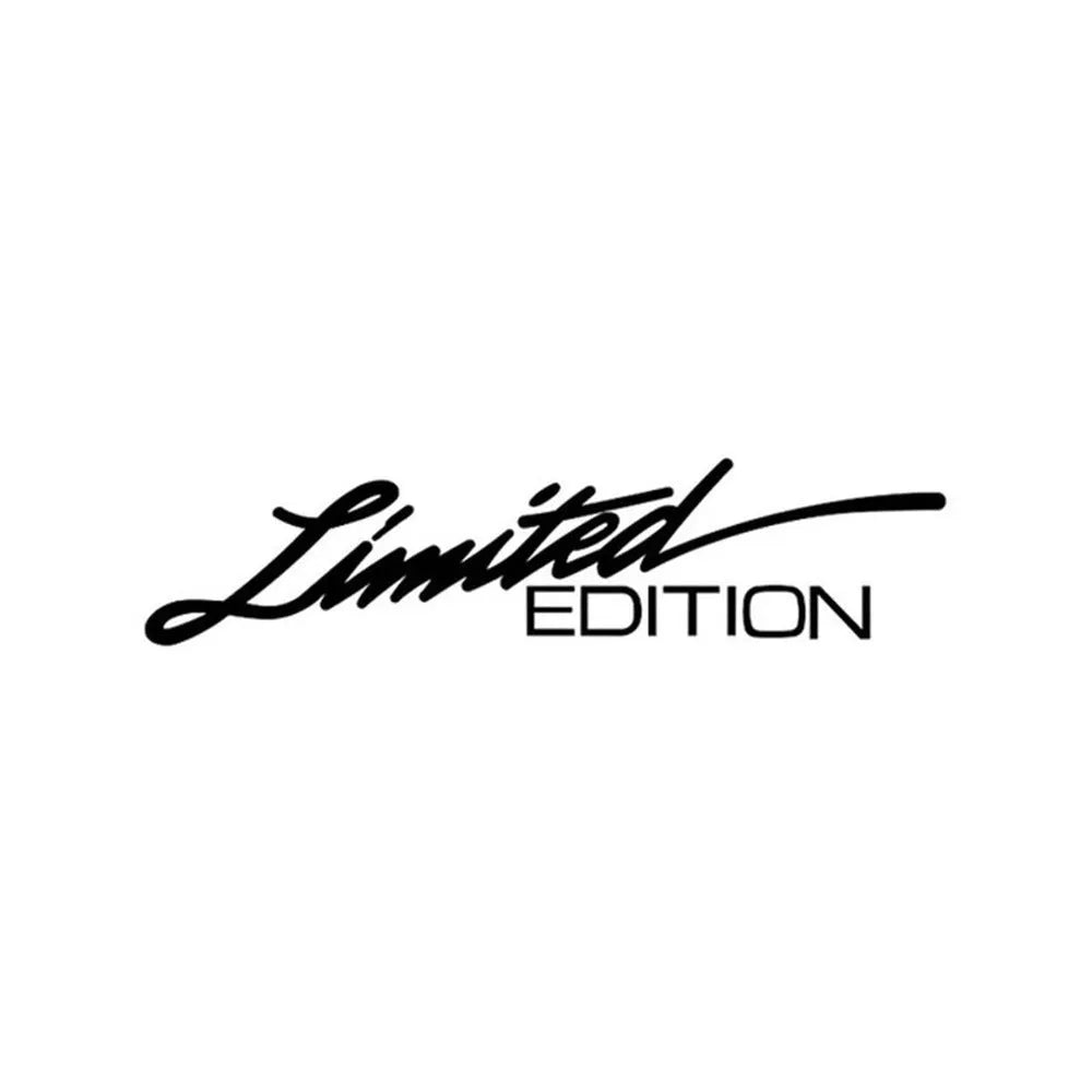 British reflective bumper sticker in black, white, and colourful options showing 16cm x 3.8cm dimensions