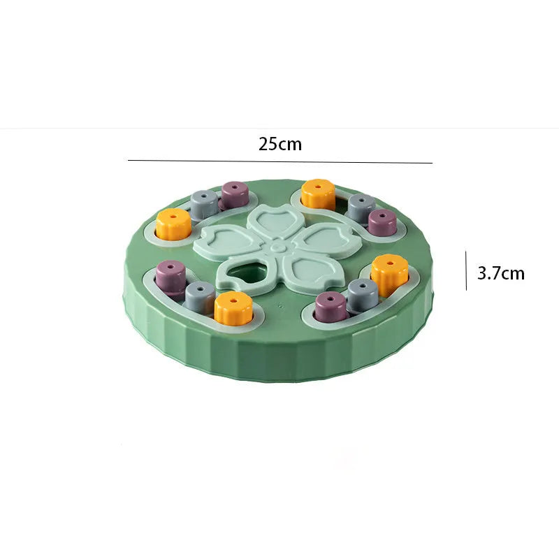 Dog slow food plate in blue for small to medium breeds interactive feeding toy