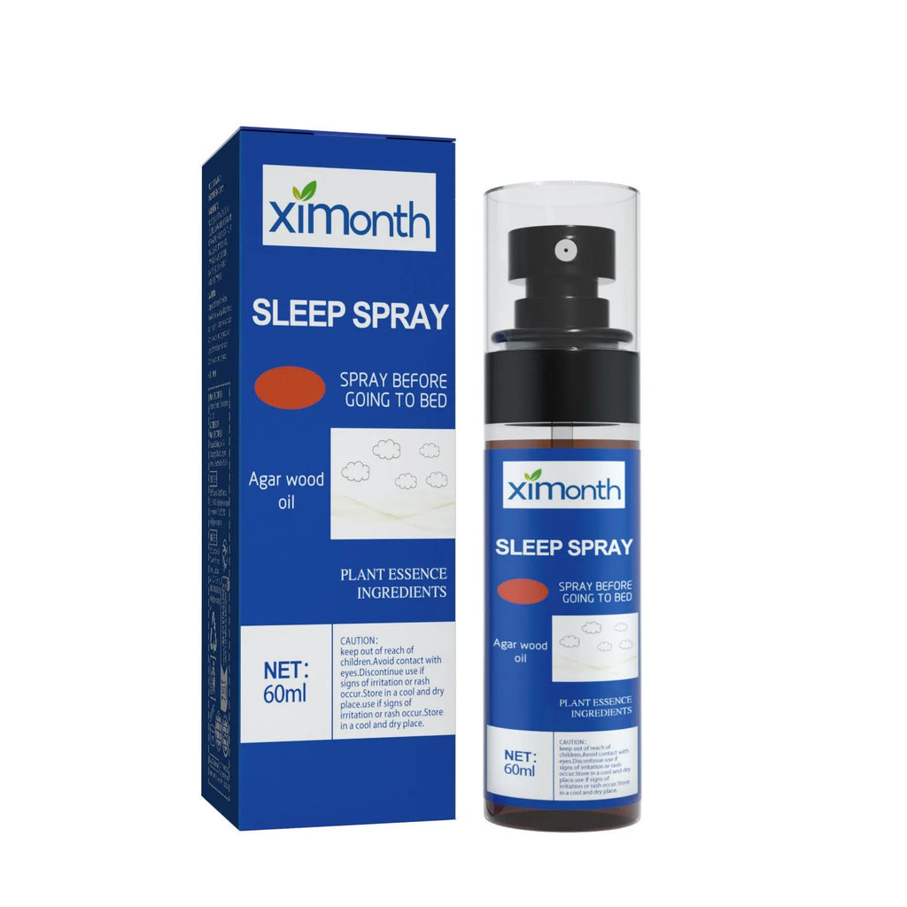 60ml bottle of lavender and chamomile aromatherapy sleep care spray for stress relief.