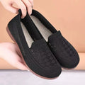 Beige antiskid walking shoes for women with breathable mesh upper and PVC sole