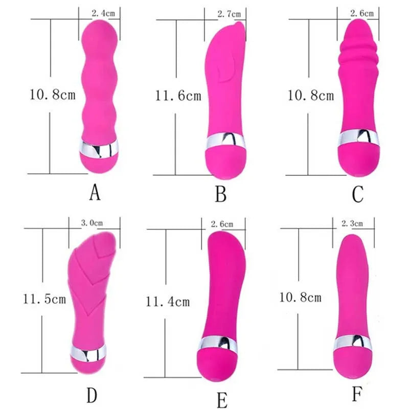 Mini realistic dildo vibrator for women with 6 styles including vaginal and anal plug options, high quality plastic construction