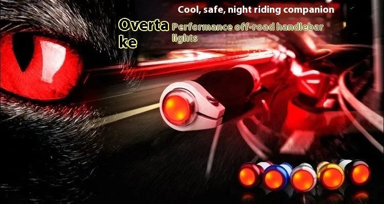Bicycle aluminum alloy handle blocking light set 6061 ultra light LED turn signal red light 270-degree visibility