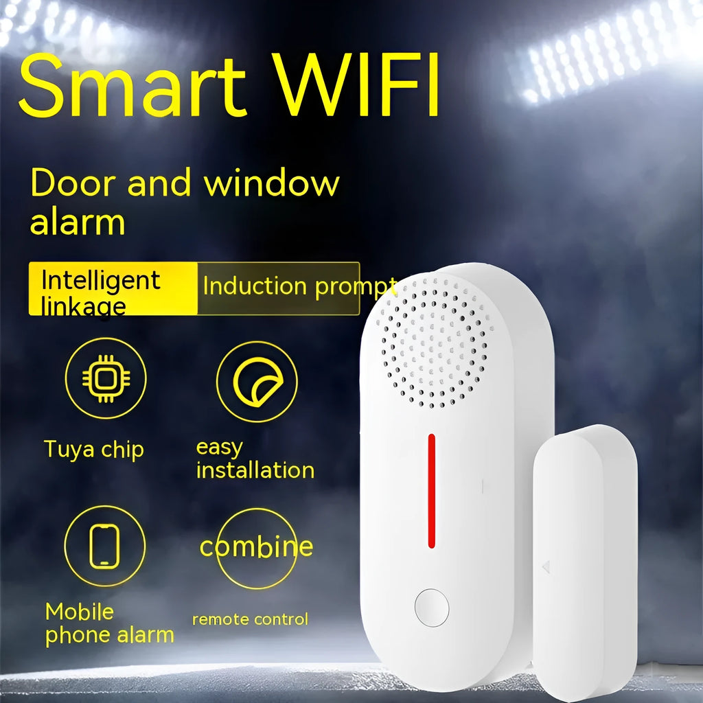 WiFi door magnetic sensor alarm wireless security device for smart homes