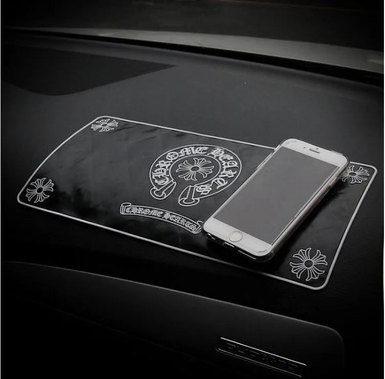 PVC car anti-skid pad 30cm x 15cm for dashboard, cup holder, and console storage, colour An Crowe