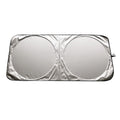 Car sun block silver tape windshield shade with reflective surface in simple style