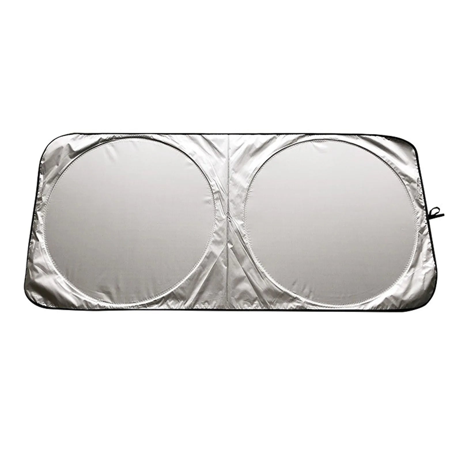 Car sun block silver tape windshield shade with reflective surface in simple style