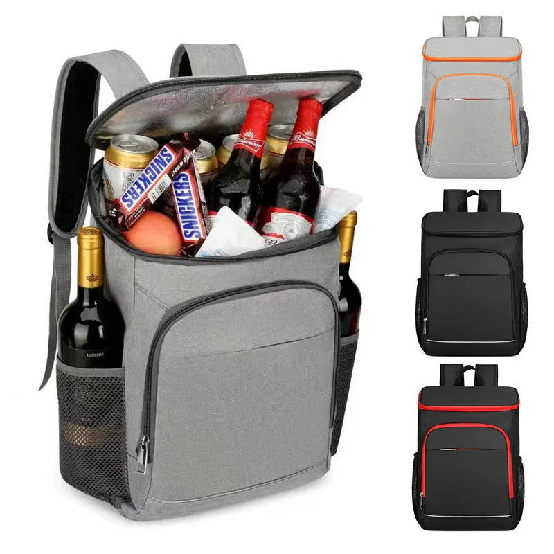 Outdoor thermal picnic backpack in Oxford cloth with dry-wet separation compartments and expansion function