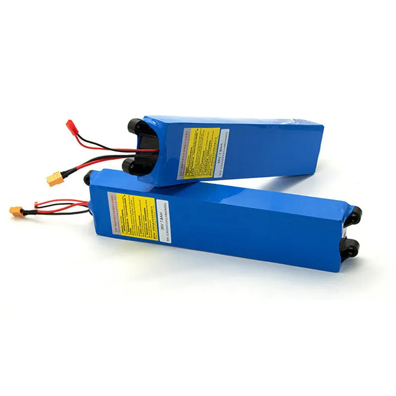 36V lithium battery pack for electric scooters with capacity options of 6.6Ah, 7.8Ah, and 10.4Ah