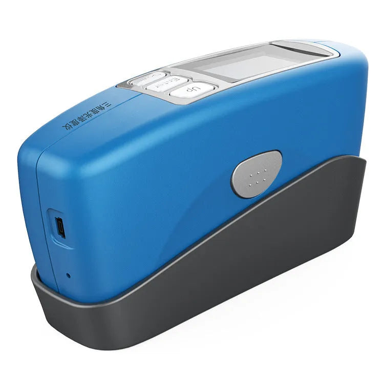 Handheld portable glossiness tester device for measuring ceramic and material surface brightness