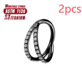 Titanium alloy fork nose ring body piercing jewellery in silver, gold, black, rose gold colours.