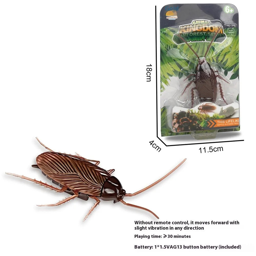Vibration brush walking trick simulation electric toy pet supplies, plastic, 11x5cm, with vibrating cockroach design