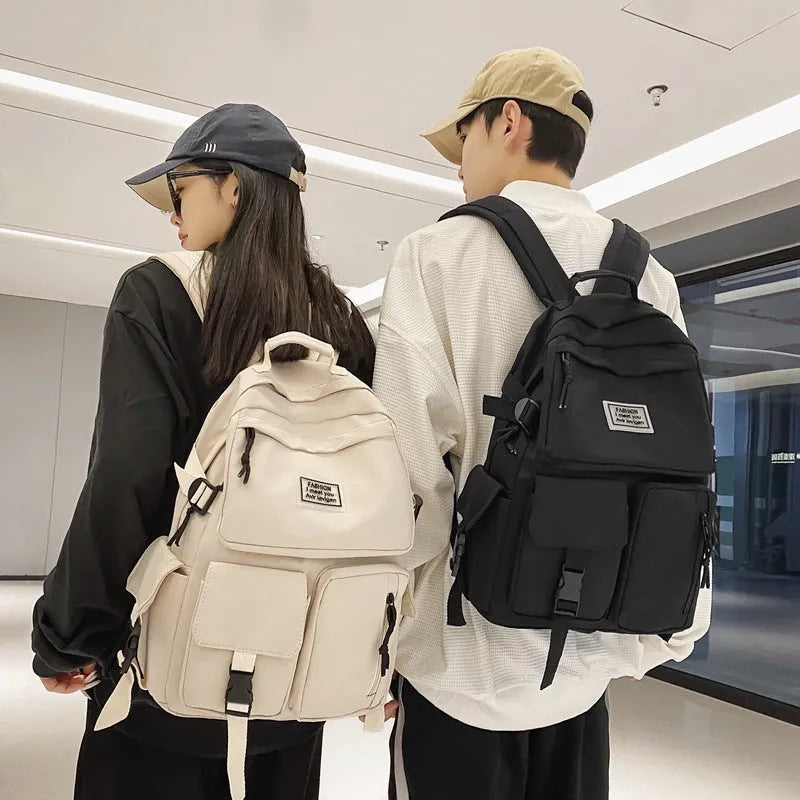 Fresh sweet style student backpack with computer compartment in black colour option