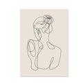 Boho canvas print abstract lines animal design frameless spray painting water-based ink wall art
