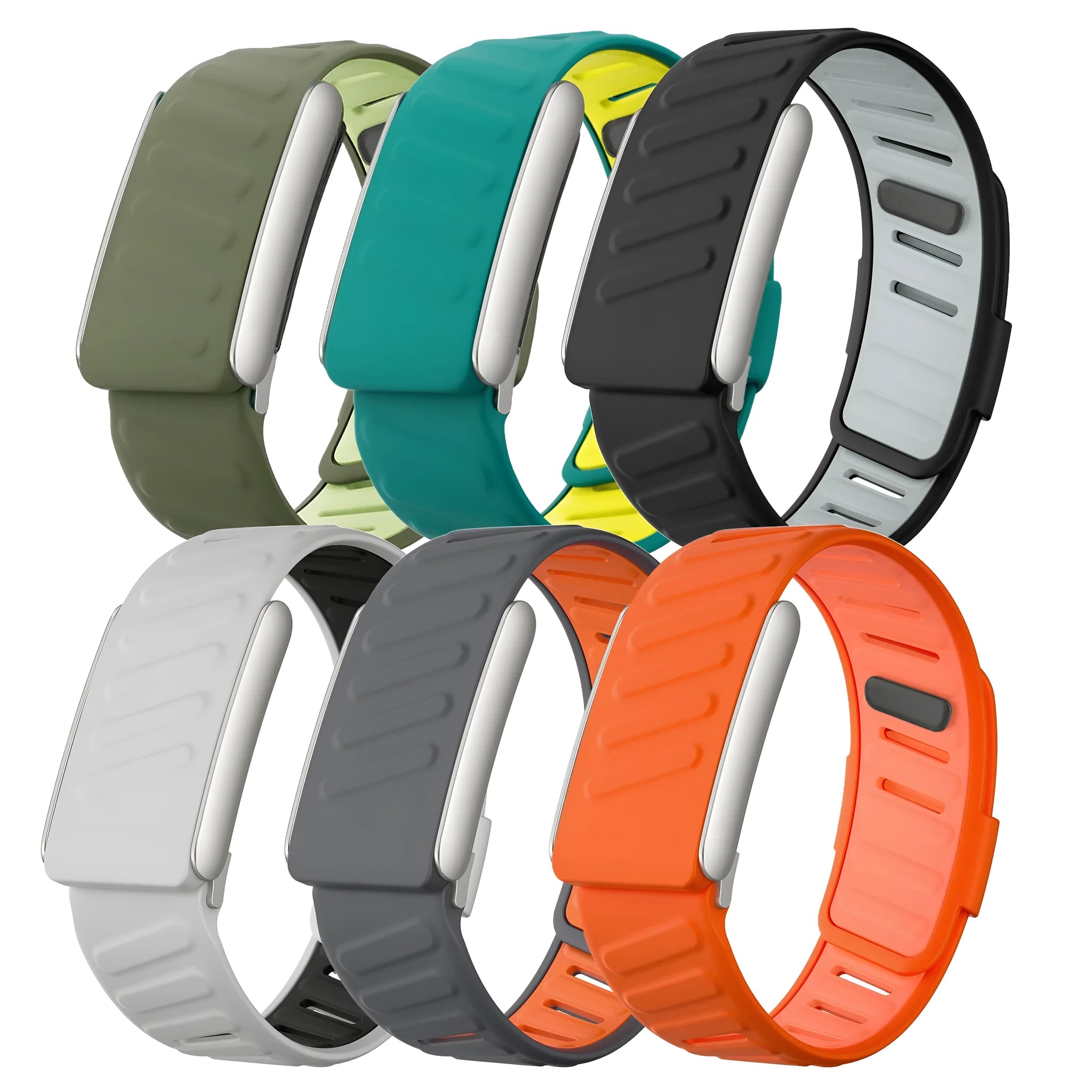 One To One replacement strap for Whoop 50 One Peak wristband in green colour