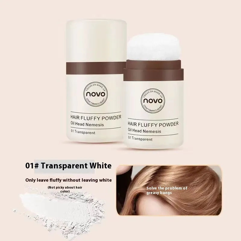 Veejaga mattifying hair and face powder for oil control on bangs and makeup setting