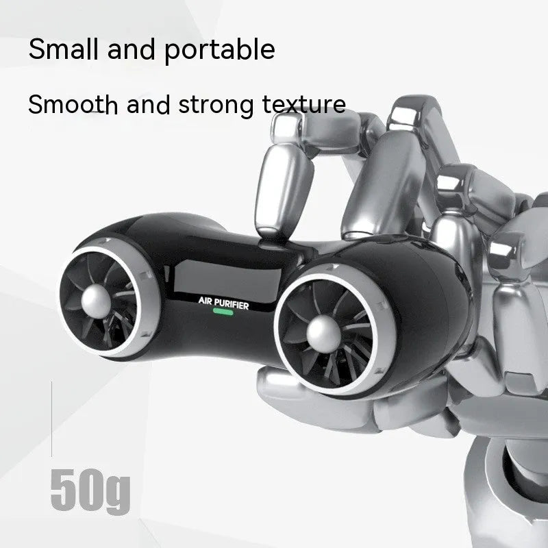 Car mute anion purifier vehicle-mounted air cleaner black colour ABS PP silicone 88x32x35mm