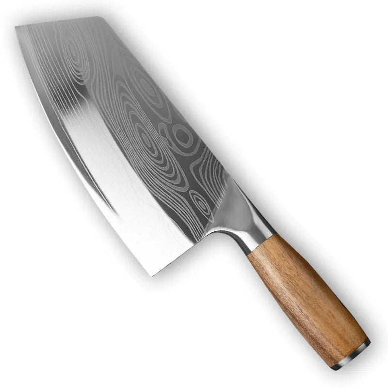 Stainless steel kitchen knife with a 320mm long blade made from 40cr13 steel