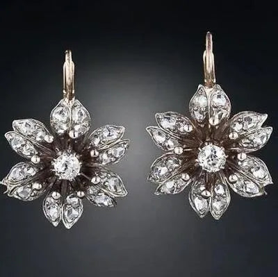 Retro fashion creative silver electroplated alloy earrings for women