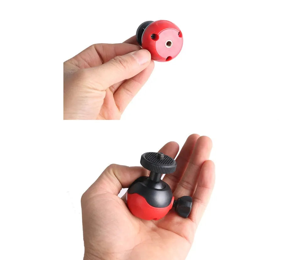 Black octopus tripod with flexible rubber legs and spherical gimbal, 30cm tall