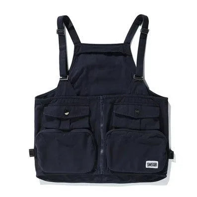 Women's loose fit polyester bandage vest waistcoat in khaki and black colours