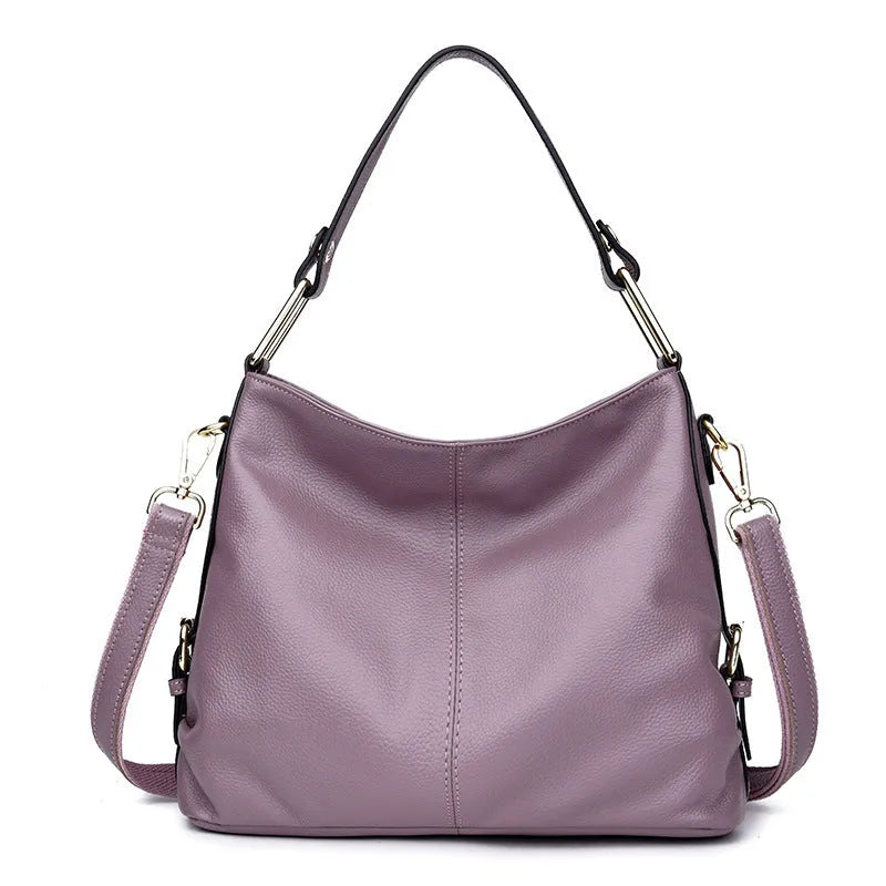 Genuine leather crossbody bag in vertical square shape with internal organisers and crossbody strap