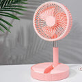 Black telescopic folding fan extended to full height with control panel showing four speed settings