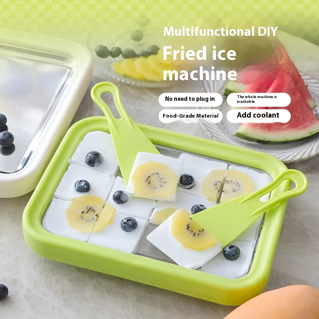 Children's DIY fried ice cream machine craft kit in green, pink, white or rose red