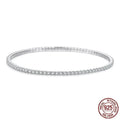 S925 sterling silver full diamond bracelet, electroplated, chain thickness 2mm or 3mm, length 16CM or 18CM, women's geometric design