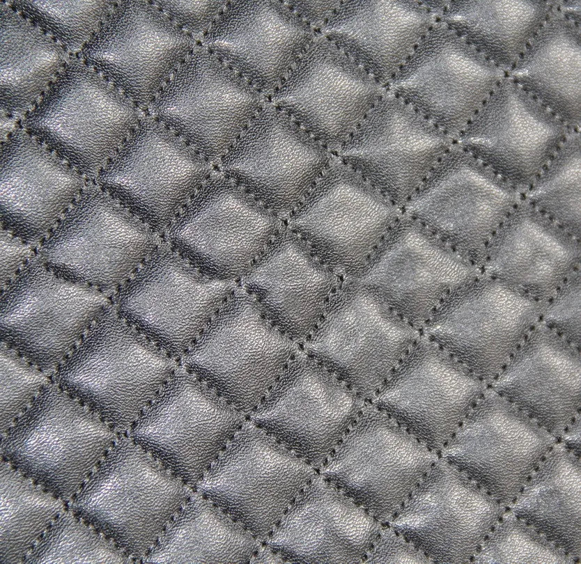 Black quilted universal car seat cover made from PU and polyester fabric