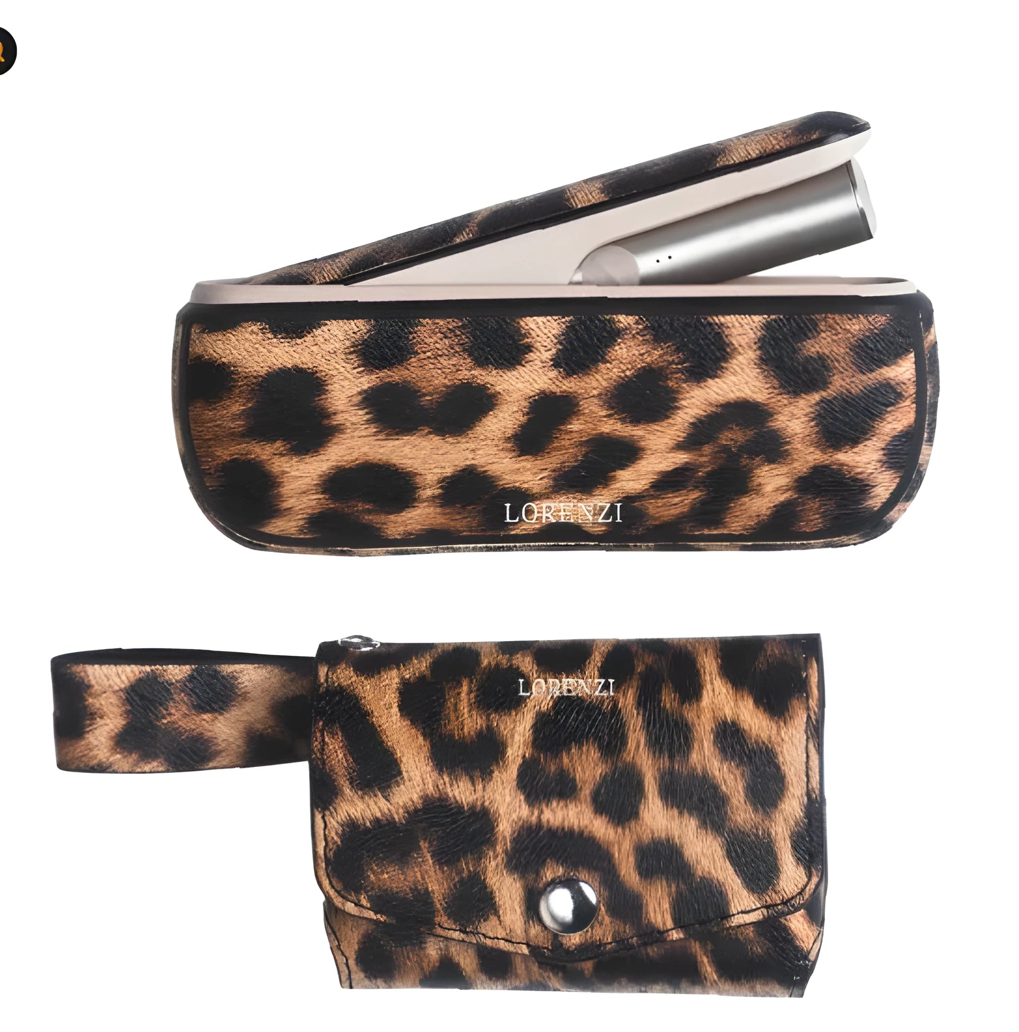 Leopard print and yellow waterproof protective storage bags with zipper closures