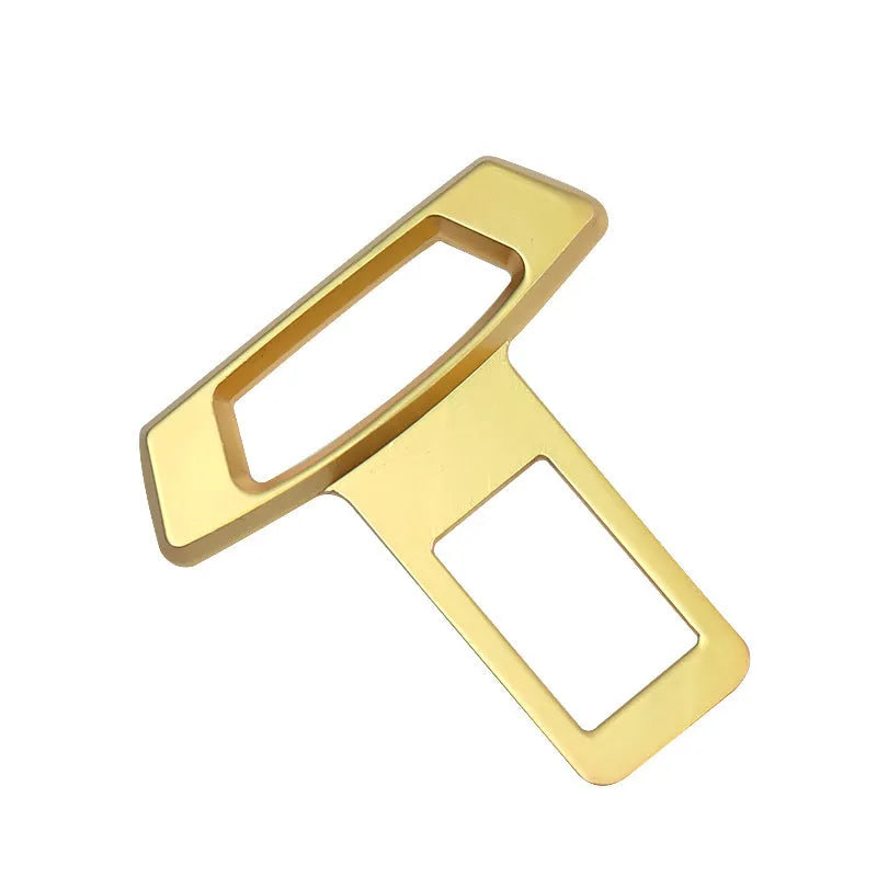 Metal car dashboard silencer insert shown in matte black, gold and silver colour options.
