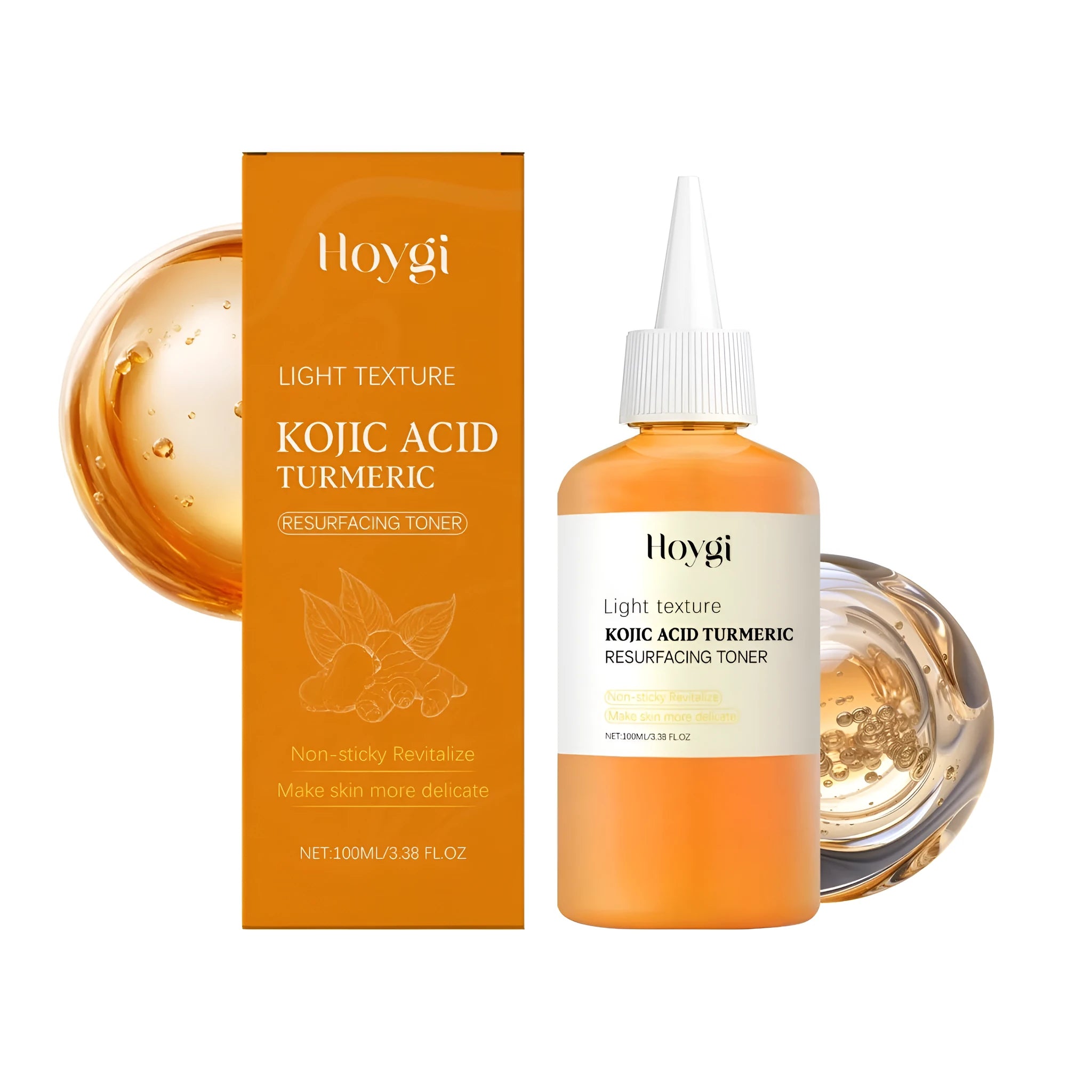 100ml bottle of turmeric skin-refreshing moisturizing water toner with glycerin and nicotinamide