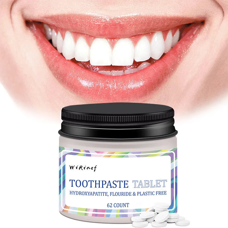 TP19 solid toothpaste tablets pack with 62 disposable cleaning tablets for portable oral hygiene
