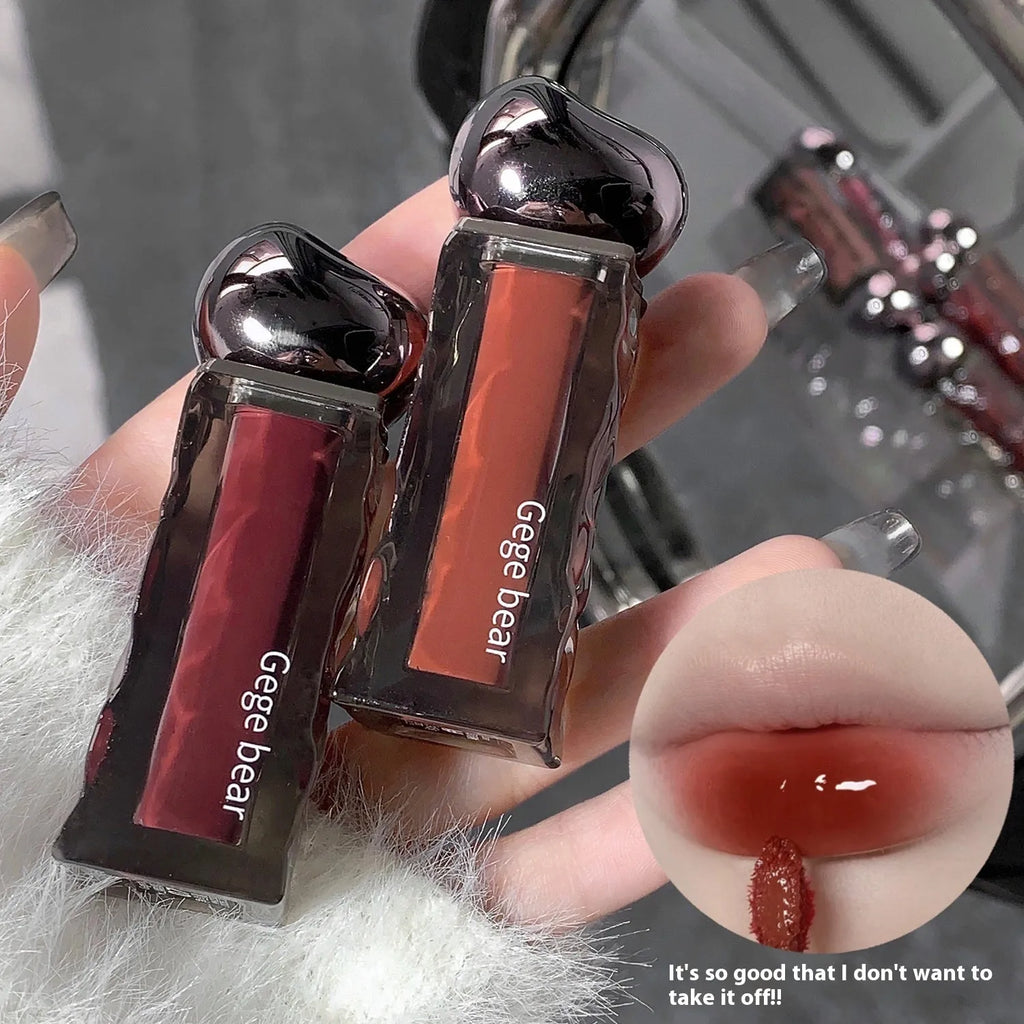 Glacier Lava Lip Lacquer cosmetic product showing water light mirror finish in one of seven available shades
