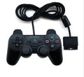 PS2 wired game controller with USB cable, ABS body, vibration function, neutral bare metal colour